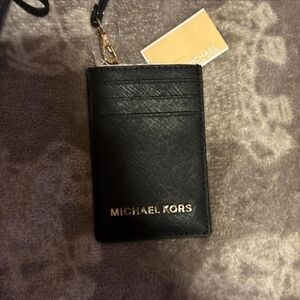 Michael Kors Black and Gold Card Holder